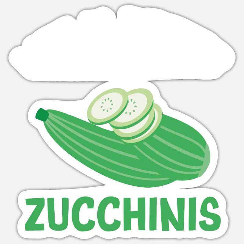 Courgette - Sticker taille S (10 x 10 cm) - blanc mat