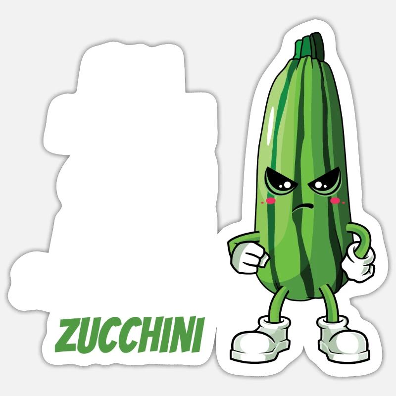 Courgette - Sticker size S (10 x 10 cm) - white matte