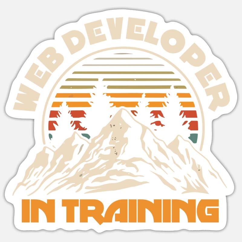 Web Developer Web Developer Mountains - Sticker size S (10 x 10 cm) - white matte