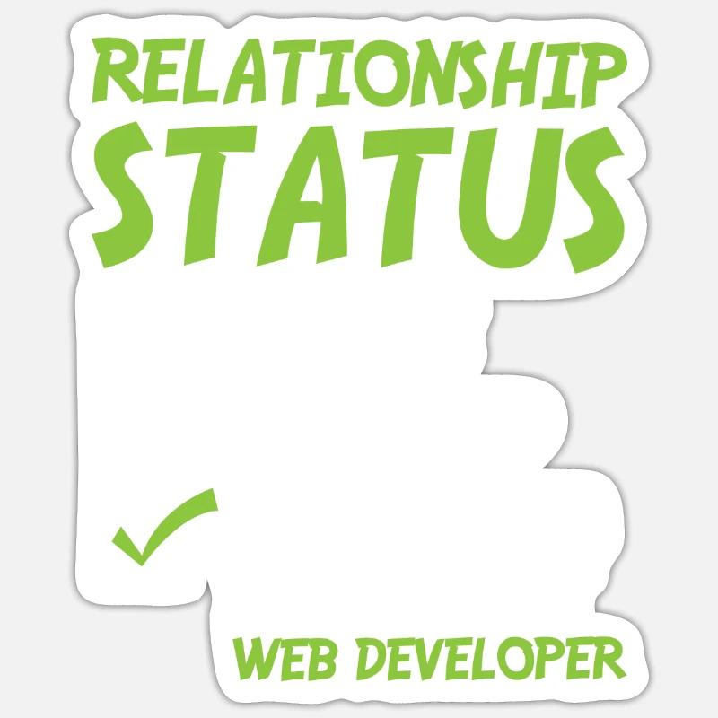 Web Entwickler Webdeveloper Witzig - Sticker Größe S (10 x 10 cm) - Mattweiß