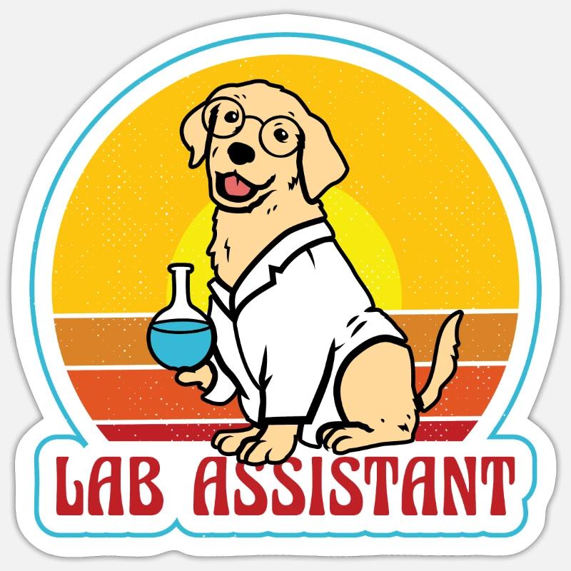 Labrador Lab Assistant Sticker Größe S (10 x 10 cm)