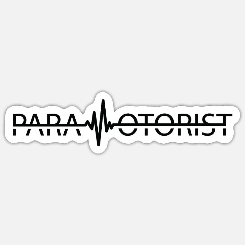 Paramotoriste Heartbeat Paramoteur Paramoteur Sticker taille S (10 x 10 cm)