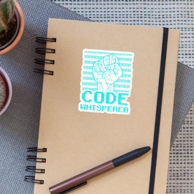 Code Flüsterer Coding Coder Programmierer Sticker Größe S (10 x 10 cm)