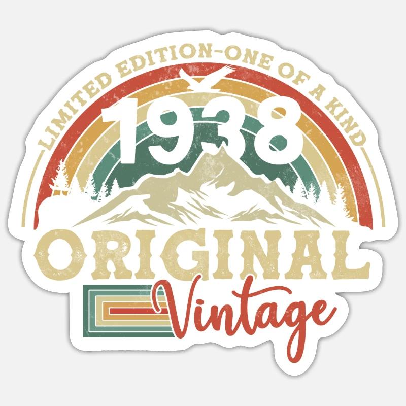 Birthday present 1938 - Sticker size S (10 x 10 cm) - white matte