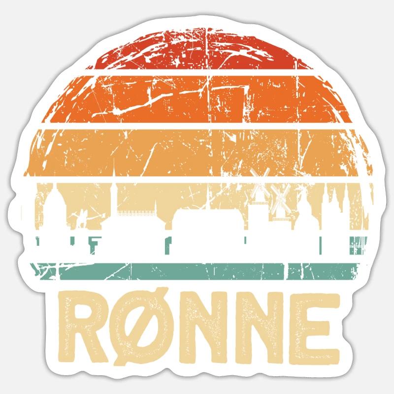 Rønne - Sticker taille S (10 x 10 cm) - blanc mat