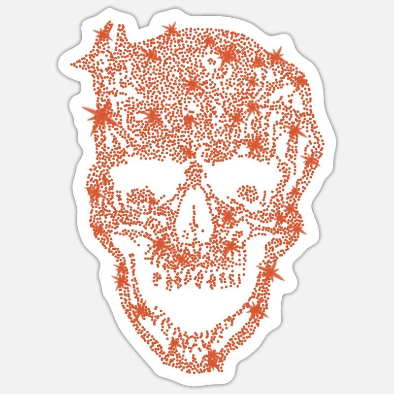 Skull Points - Sticker size S (10 x 10 cm) - white matte