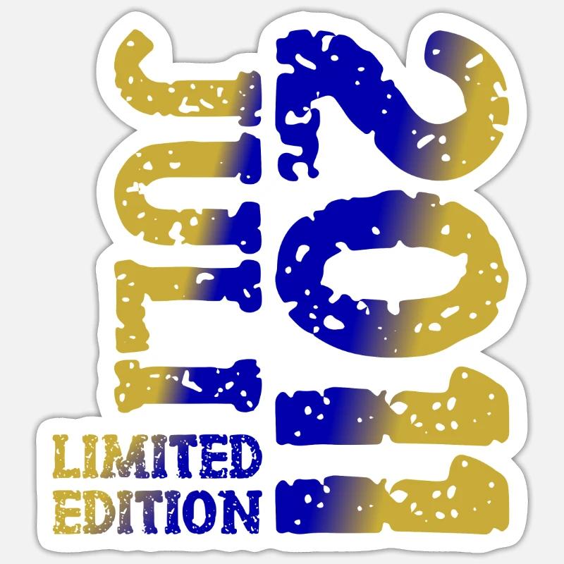 2011 Juli Limited Edition Geburtstag Geschenk Sticker Größe S (10 x 10 cm)