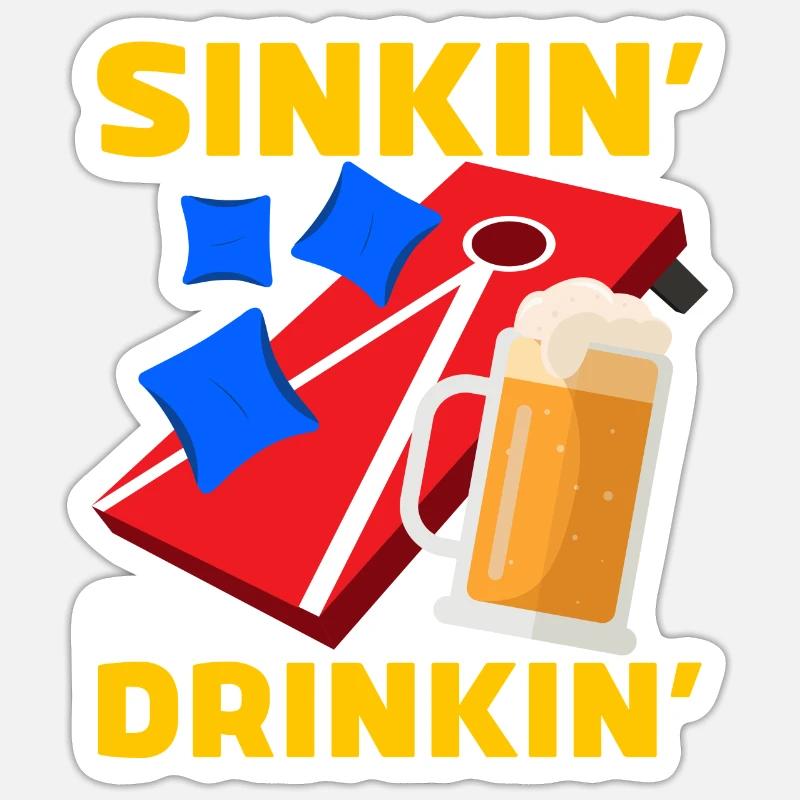 Trou de maïs Cornhole Sticker taille S (10 x 10 cm)