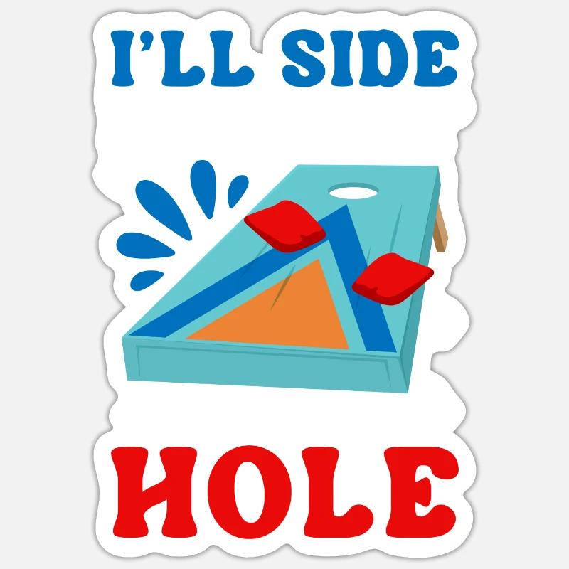 Funny Cornhole Corn Hole Sticker size S (10 x 10 cm)