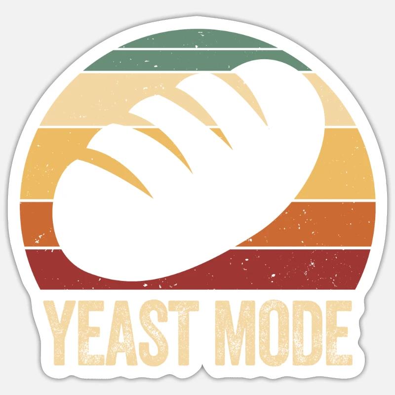 Weinlese-Hefe-Modus Sticker Größe S (10 x 10 cm)