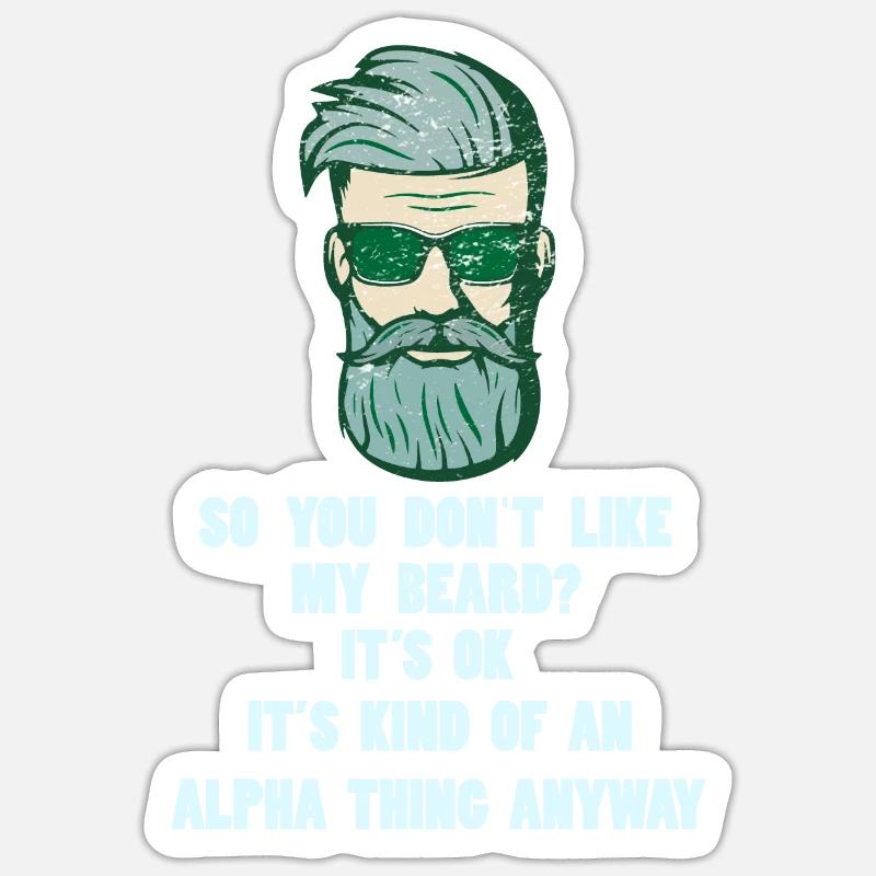 Bart Vollbart Sticker Größe S (10 x 10 cm)