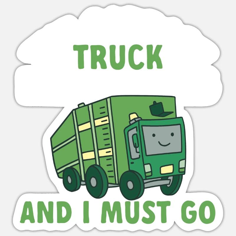 Garbage trucks, garbage day, garbage collection Sticker size S (10 x 10 cm)
