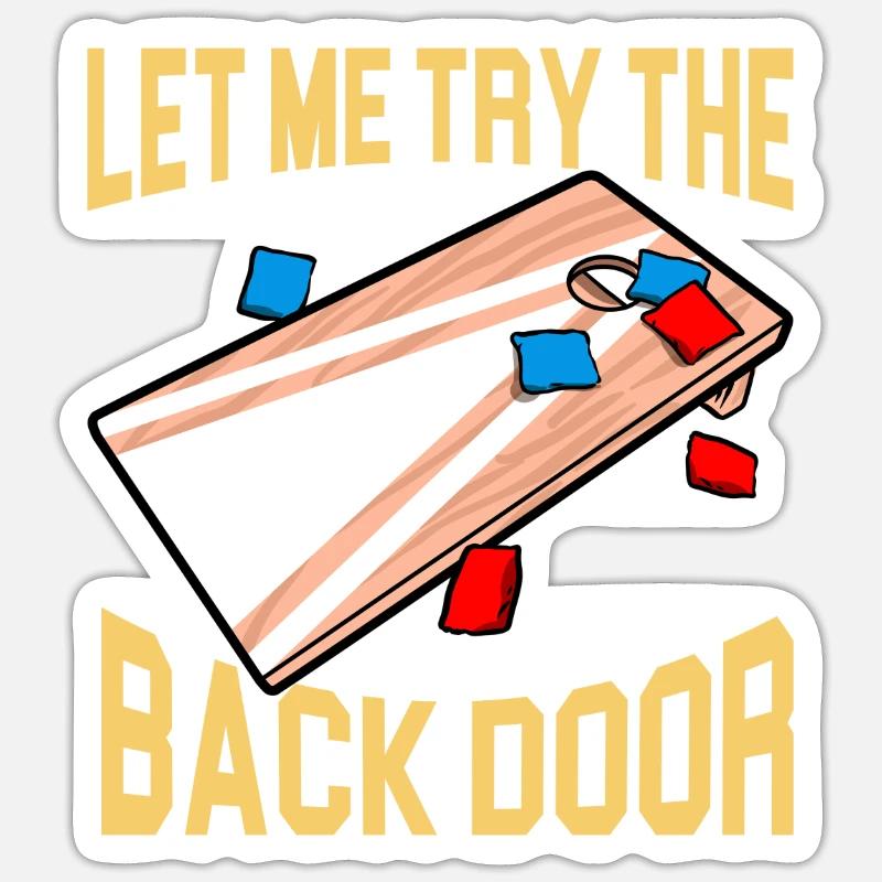 Lustiges Cornhole Corn Hole Sticker Größe S (10 x 10 cm)