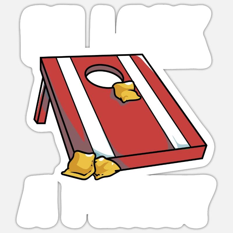 Trou de maïs Cornhole Sticker taille S (10 x 10 cm)