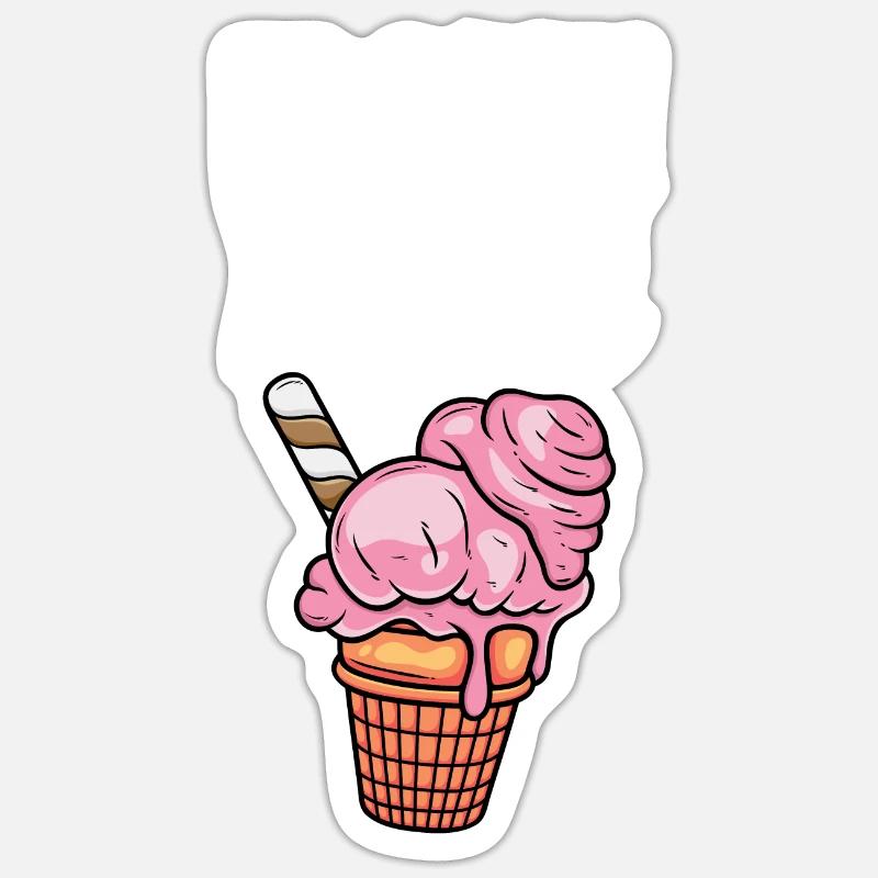 Frozen Yogurt Mama - Sticker Größe S (10 x 10 cm) - Mattweiß