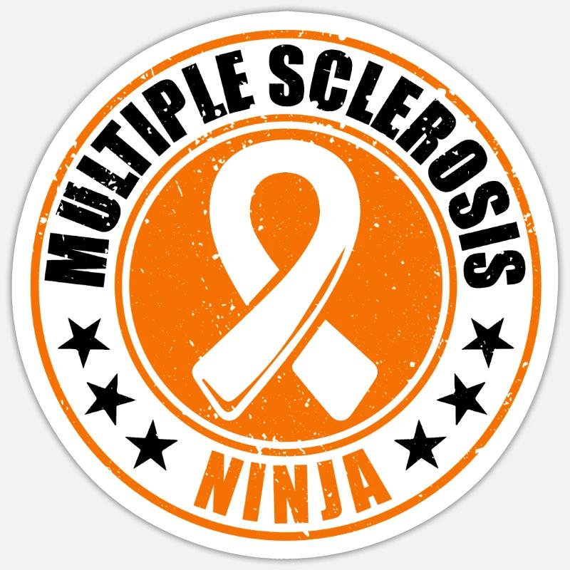 Ms-conscience Sclérose en plaques Ninja Sticker taille S (10 x 10 cm)