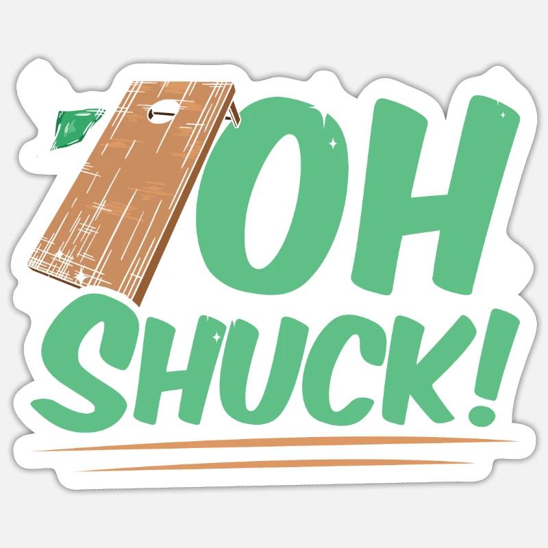 Lustiges Cornhole Corn Hole Sticker Größe S (10 x 10 cm)