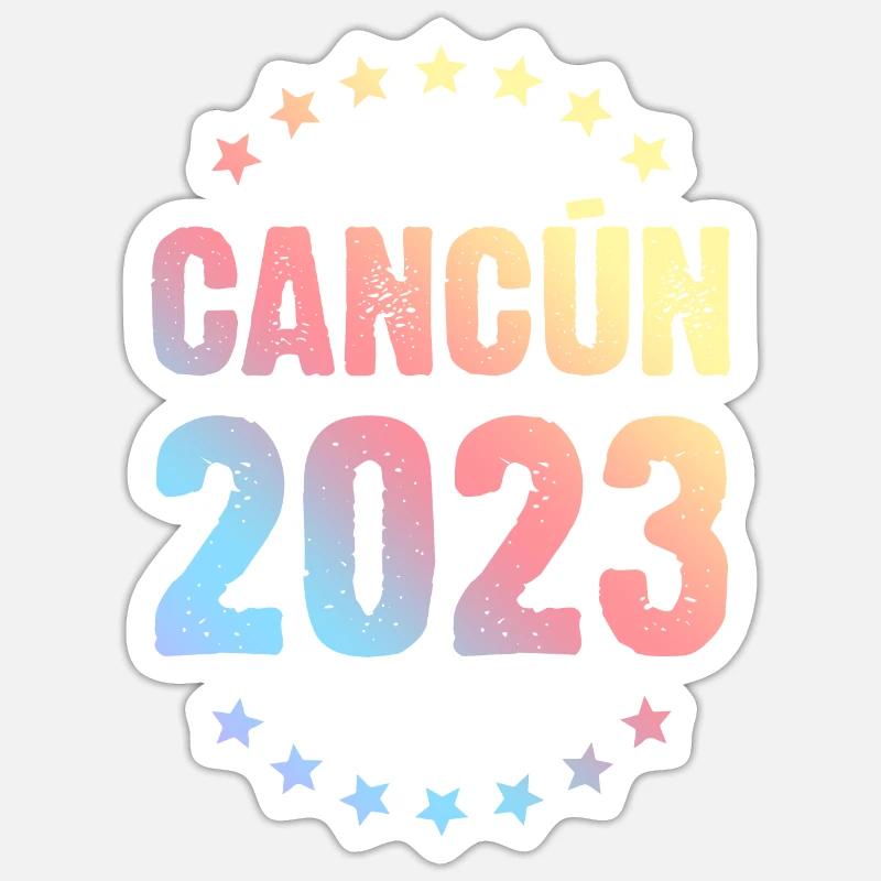 Cancun 2023 - Sticker Größe S (10 x 10 cm) - Mattweiß