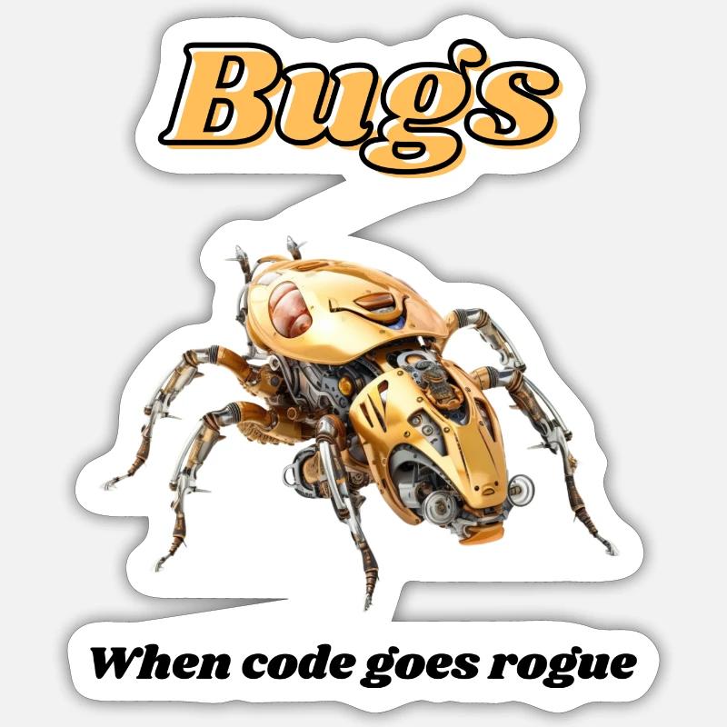 Insectes - Sticker taille S (10 x 10 cm) - blanc mat