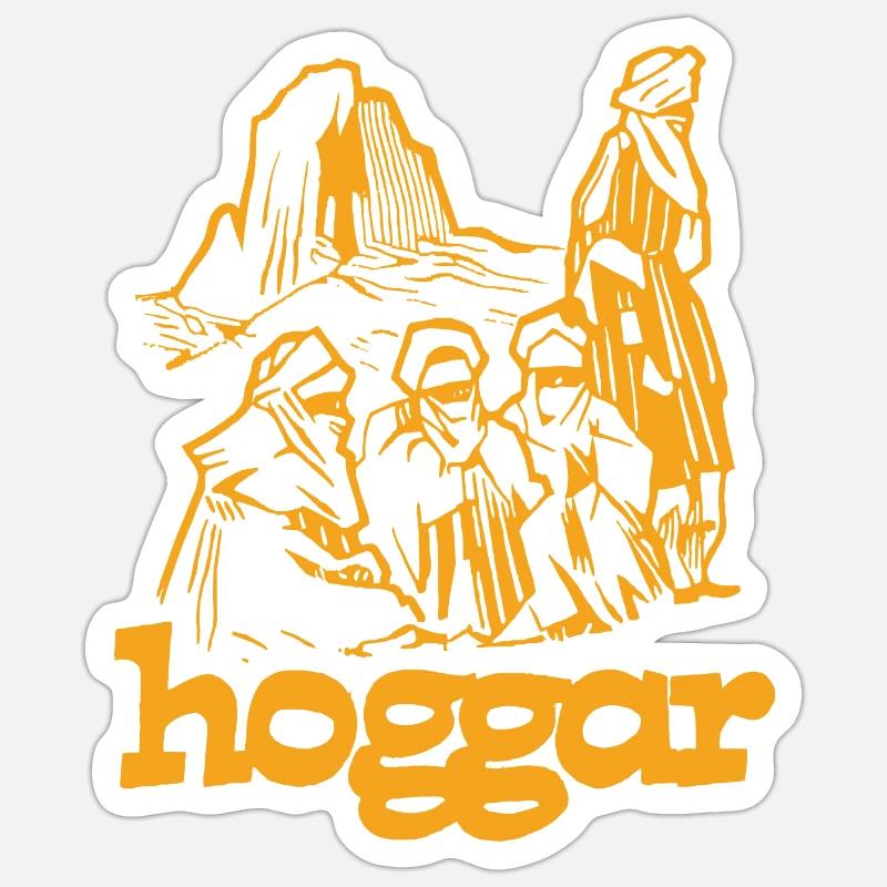Hoggar! - Sticker Größe S (10 x 10 cm) - Mattweiß