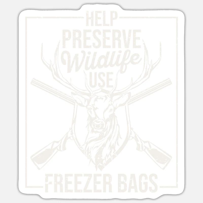 Aider à conserver la faune Utilisation - Sticker taille S (10 x 10 cm) - blanc mat