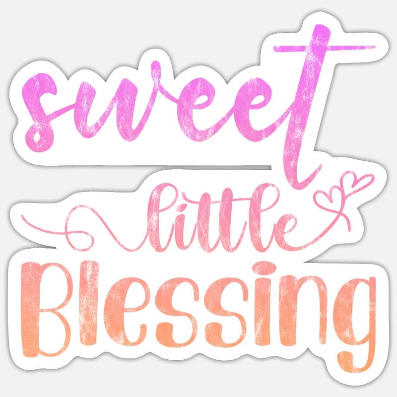 Douce petite bénédiction 3 - Sticker taille S (10 x 10 cm) - blanc mat