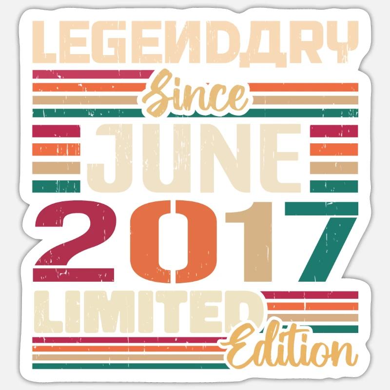 Legendary June 2017 Limited Edition Juni 2017 - Sticker Größe S (10 x 10 cm) - Mattweiß