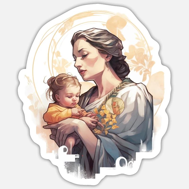 Mutter Sticker Größe S (10 x 10 cm)