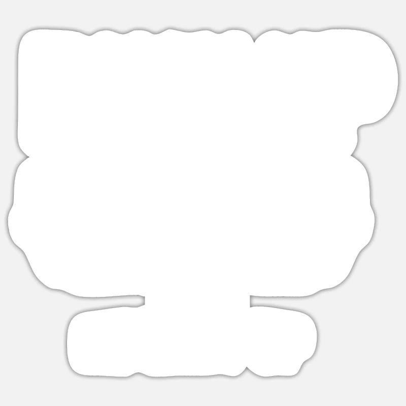 Hochschieben oder Klappe halten - Sticker Größe S (10 x 10 cm)