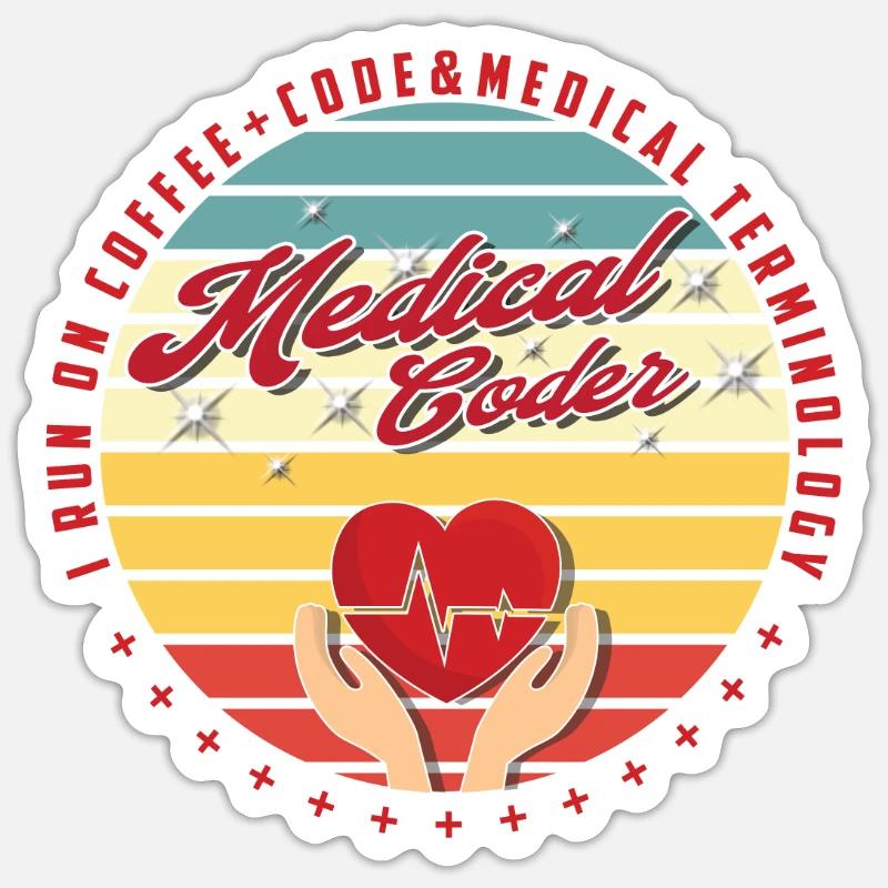 Assistant médical - Codeur médical - Sticker taille S (10 x 10 cm) - blanc mat