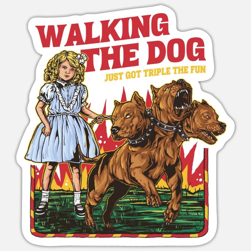 Hellhounds - Sticker size S (10 x 10 cm) - white matte