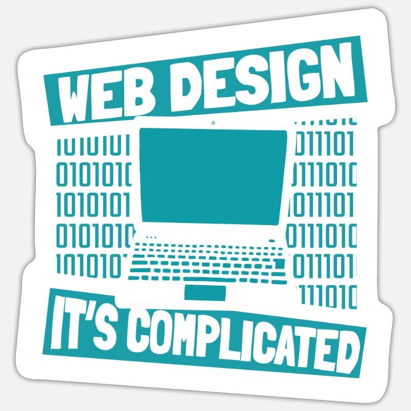 Web Entwickler Webdeveloper Lustig - Sticker Größe S (10 x 10 cm) - Mattweiß