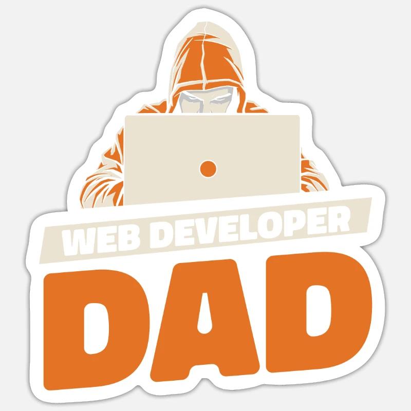 Web Developer Web Developer Father Sticker size S (10 x 10 cm)