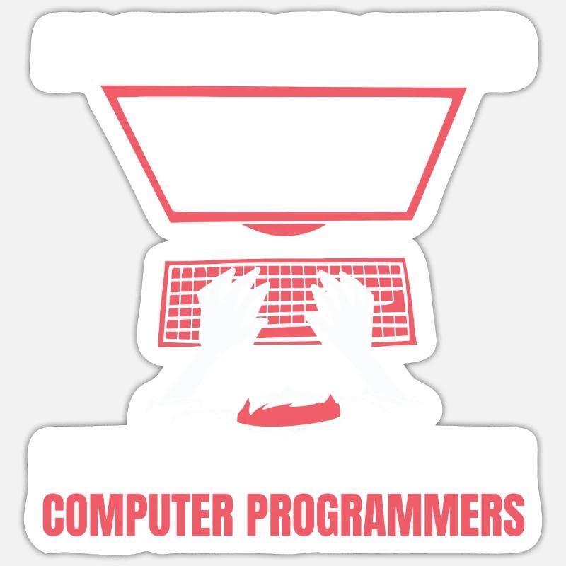 Entwickler Coder Programmierer Computer - Sticker Größe S (10 x 10 cm) - Mattweiß