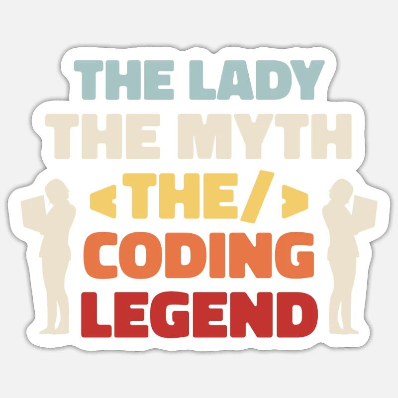 Developer Coder Programmer Dame Sticker size S (10 x 10 cm)