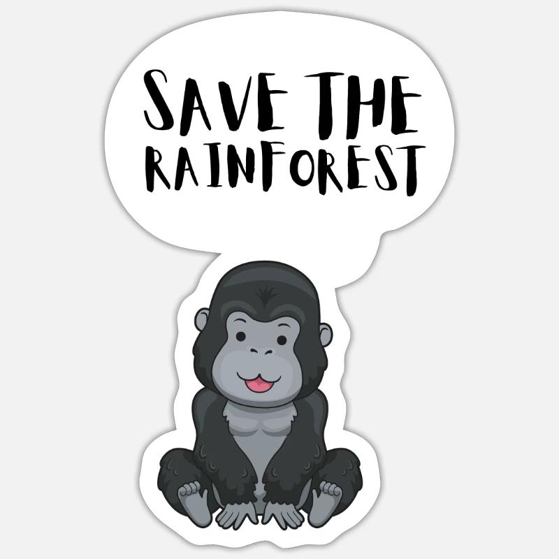 Save The Rainforest - Sticker size S (10 x 10 cm) - white matte