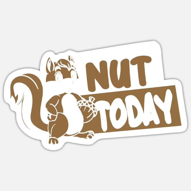 Nut Today Fox Squirrel Grey Squirrel Sticker taille S (10 x 10 cm)