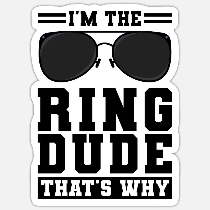 Ring Bär Ring Ring Sicherheit Ring Geck Geschenk Sticker Größe S (10 x 10 cm)