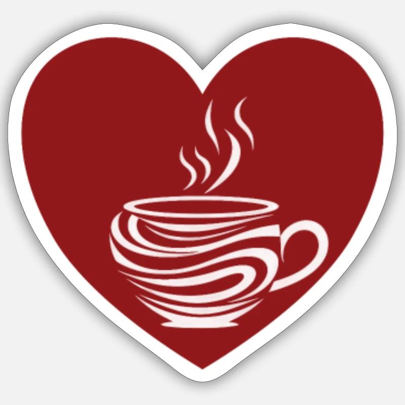 Tasse à café - conception simple pour Sticker taille S (10 x 10 cm)