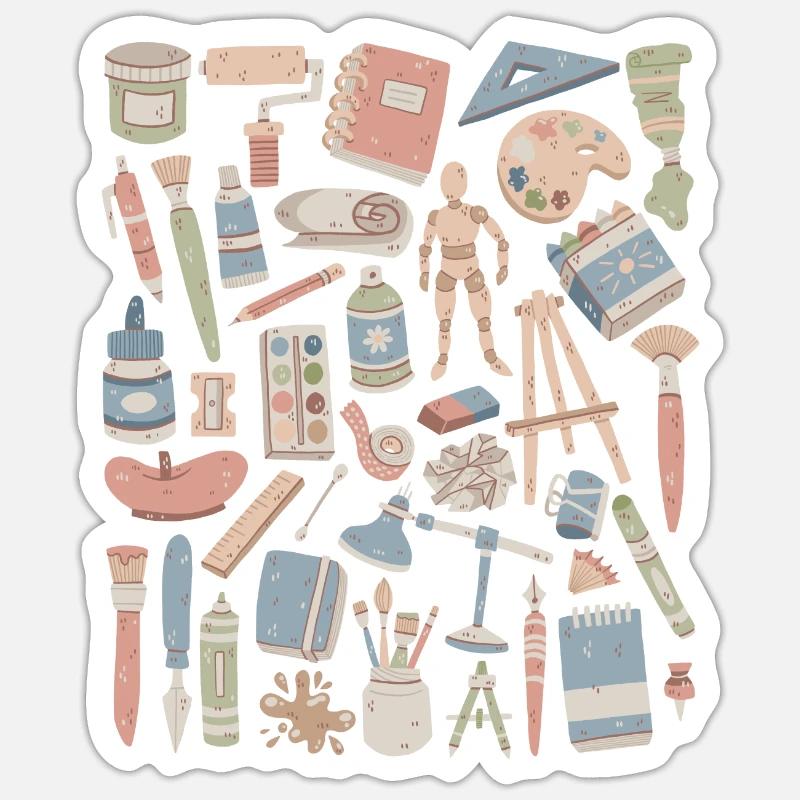 Art et créativité - Sticker taille S (10 x 10 cm) - blanc mat