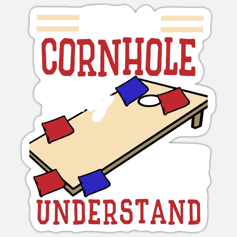 Drôle de trou de maïs - Sticker taille S (10 x 10 cm) - blanc mat