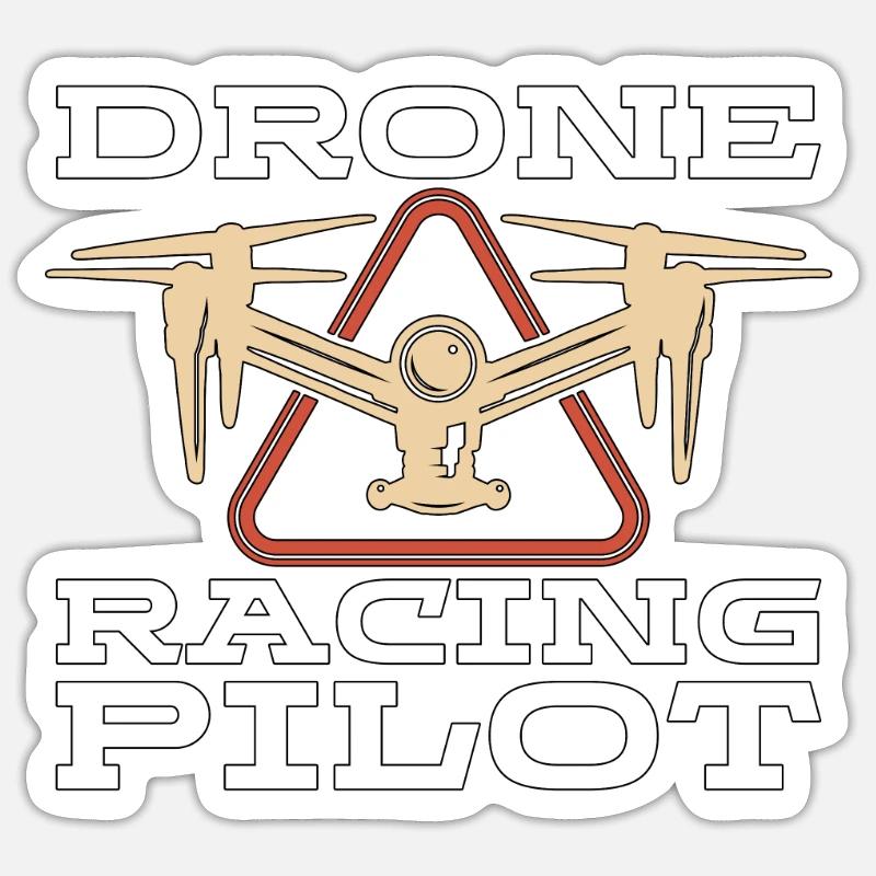 Pilote de course de drones Quadcopter Fpv Race Drone Racer Sticker taille S (10 x 10 cm)