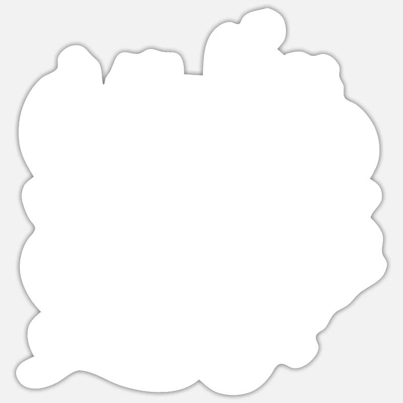 Skull octopus - Sticker size S (10 x 10 cm) - white matte