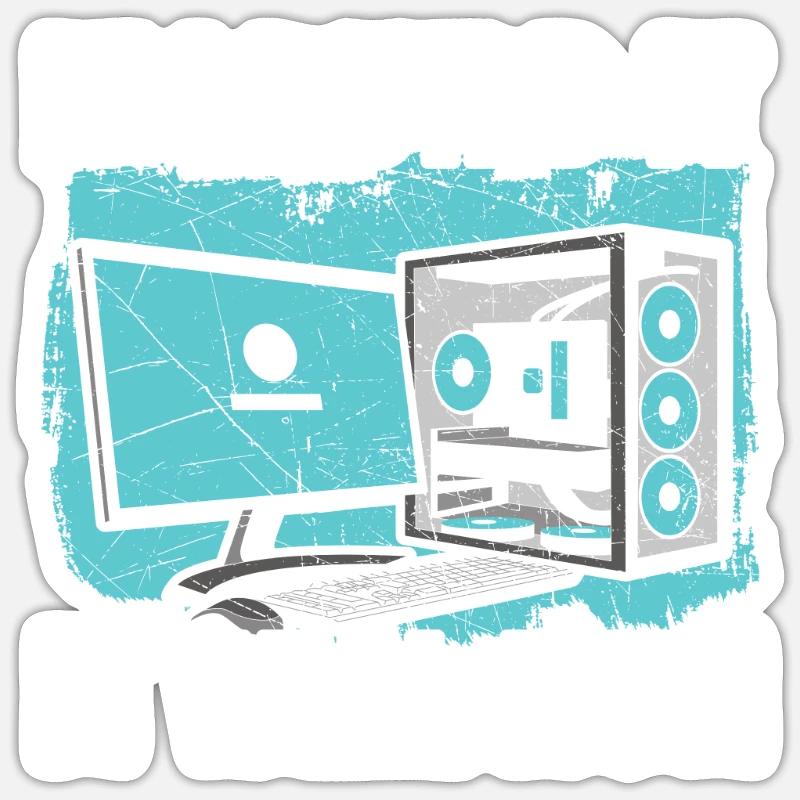 If I Build It It Will Run Computer Tech Support Sticker Größe S (10 x 10 cm)