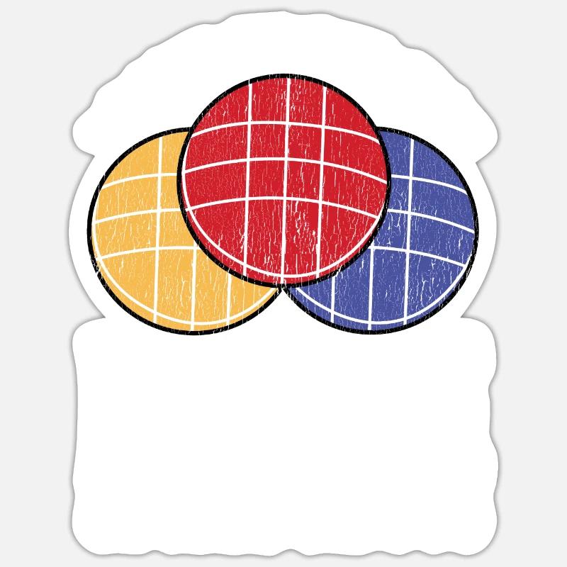 Funny bocce player - Sticker size S (10 x 10 cm) - white matte