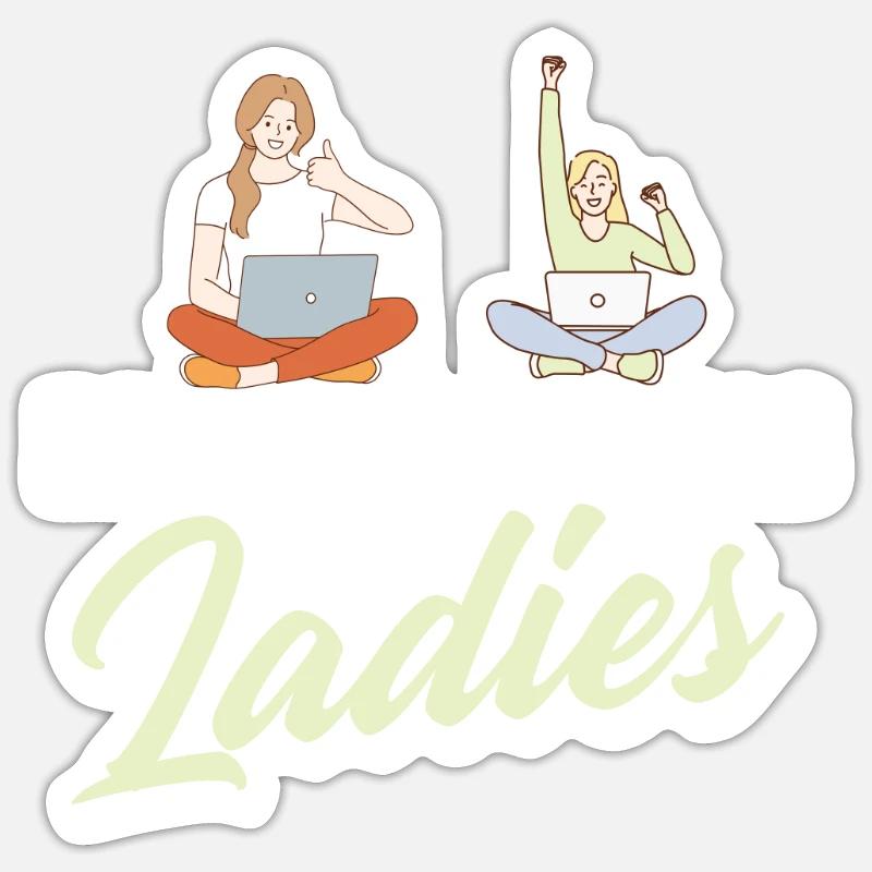 Developer Coder Programmer Dame Sticker size S (10 x 10 cm)