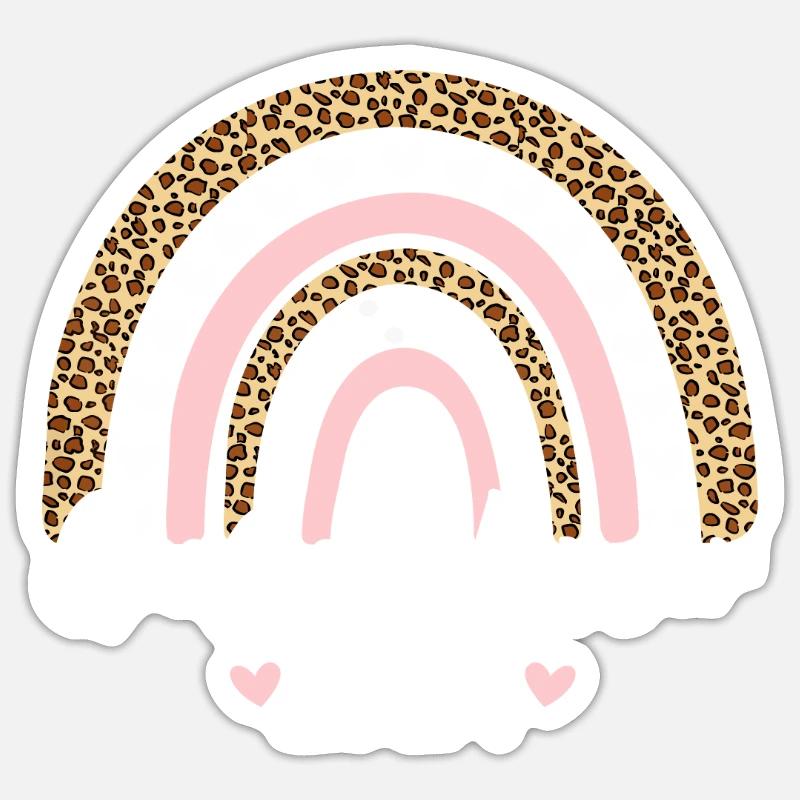 Große Schwester 2024 Boho Regenbogen Design - Sticker Größe S (10 x 10 cm) - Mattweiß