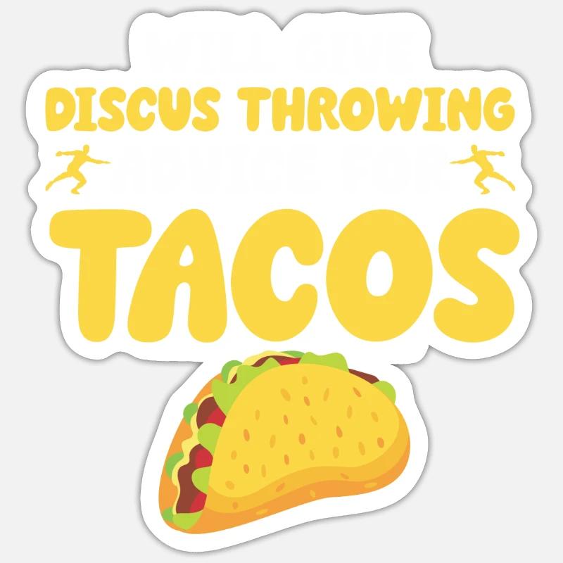 Diskuswerfer Geschenk Diskuswerfen Sticker Größe S (10 x 10 cm)