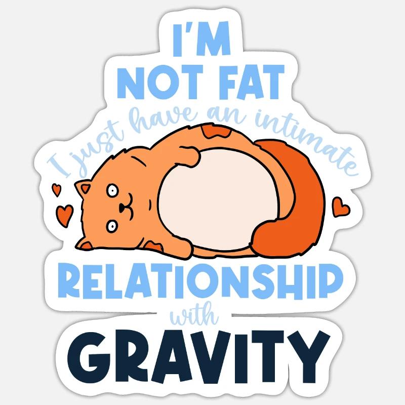 Grosse bite de chat - Sticker taille S (10 x 10 cm) - blanc mat