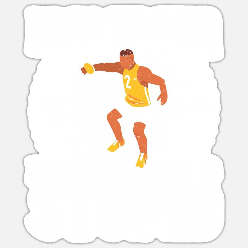 Diskuswerfer Geschenk Diskuswerfen Sticker Größe S (10 x 10 cm)